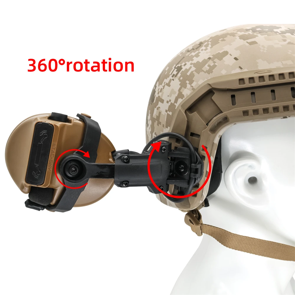 Tactical Headset COMTAC III Airsoft Hearing Protection Tactical Headphon Helmet ARC Rail Noise Cancelling Hunting Shootin Earmuf