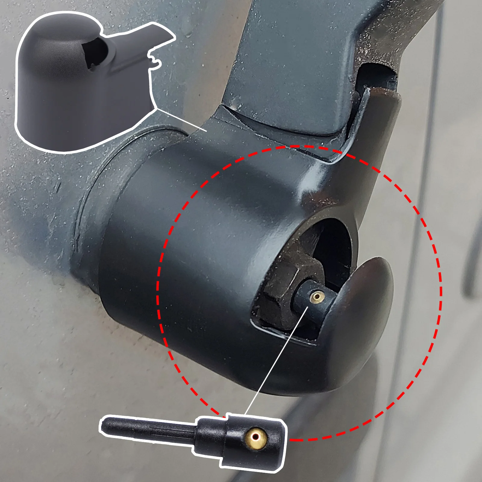 Задний рычаг стеклоочистителя клавишный болт крышка колпачок Омыватель сопло