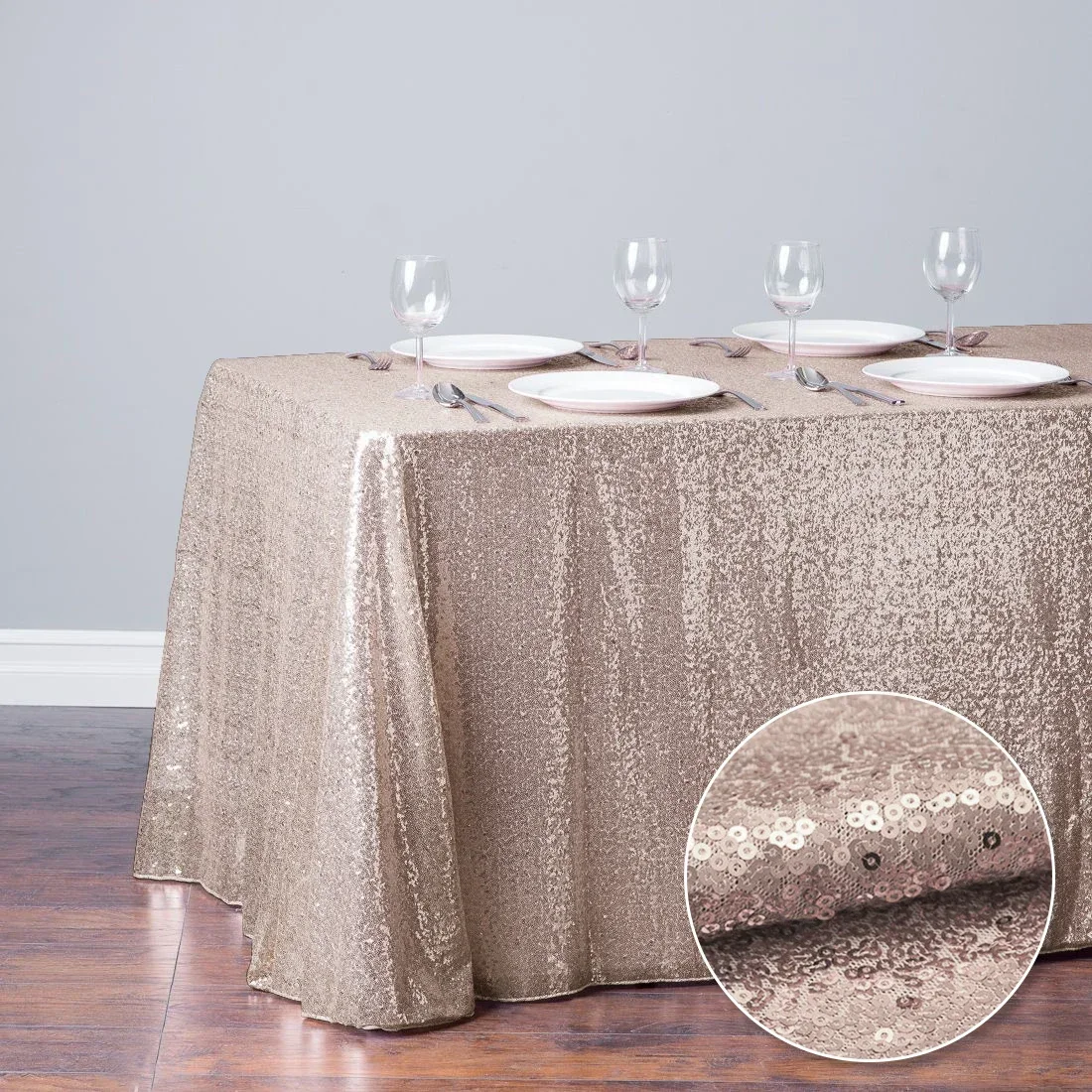 120x180cm Sequin Table Cloth Rectangular Cover Rose Gold Glitter Tablecloth For Wedding Birthday Party Home Decoration