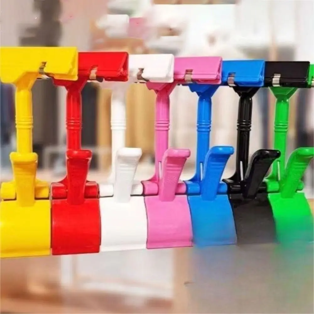 

5pcs Rotatable Sign Paper Card Display Price Label Merchandise Retail POP Clips Plastic Price Talker Tag Clips Holders