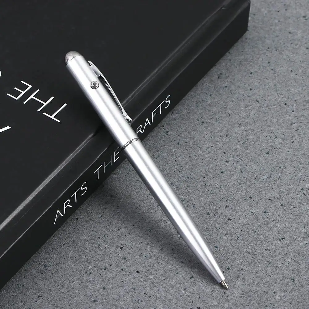 

Creative Stationery Silver Writing Plastic Material UV Light Pen Ballpoint Pens Invisible Ink Pen Magic Secret Pen