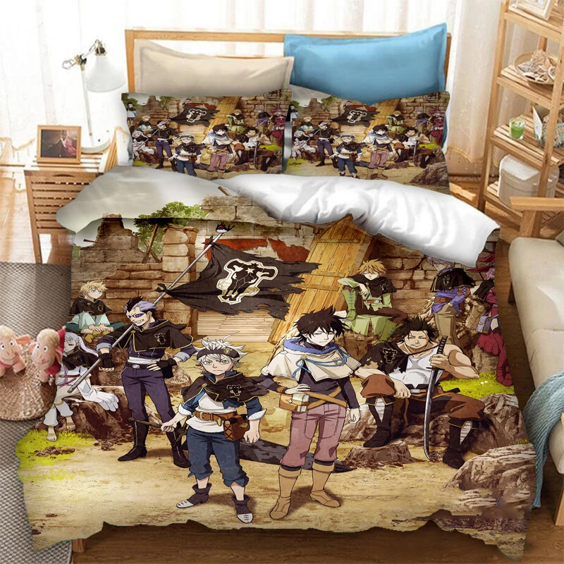 

Anime Black Clover Asta Bedding Set Boys Girls Twin Queen Size Duvet Cover Pillowcase Bed Kids Adult Home Textileextile