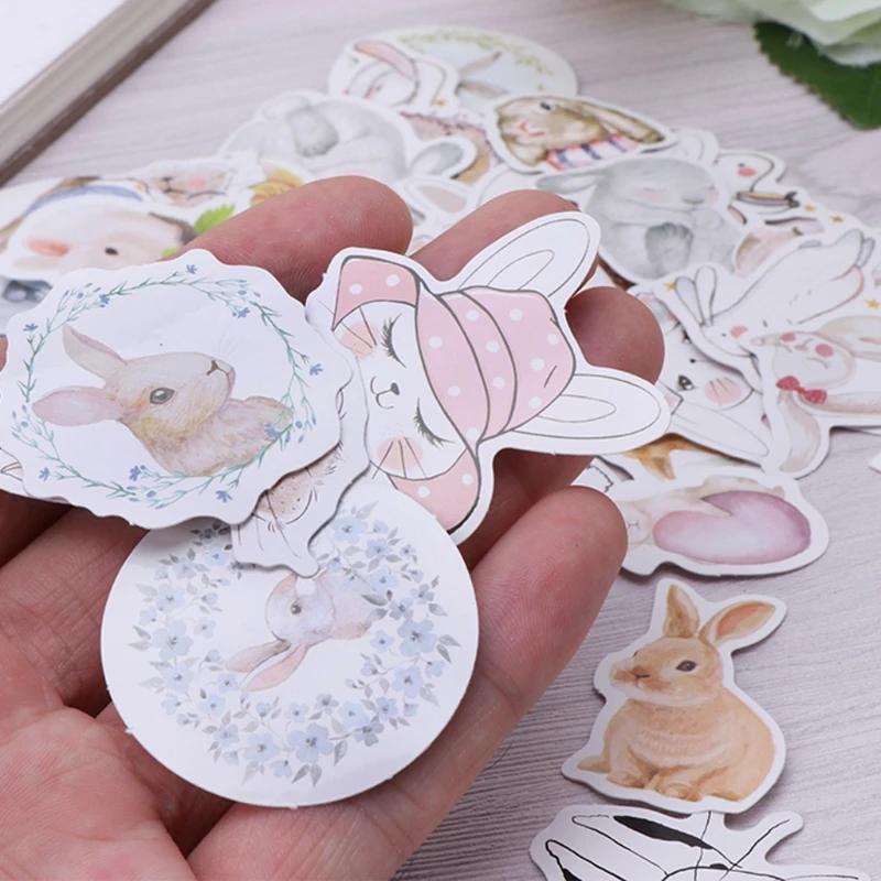 

Hot for Creative Rabbit Pet Paper Stickers Decor DIY Scrapbooking Sti