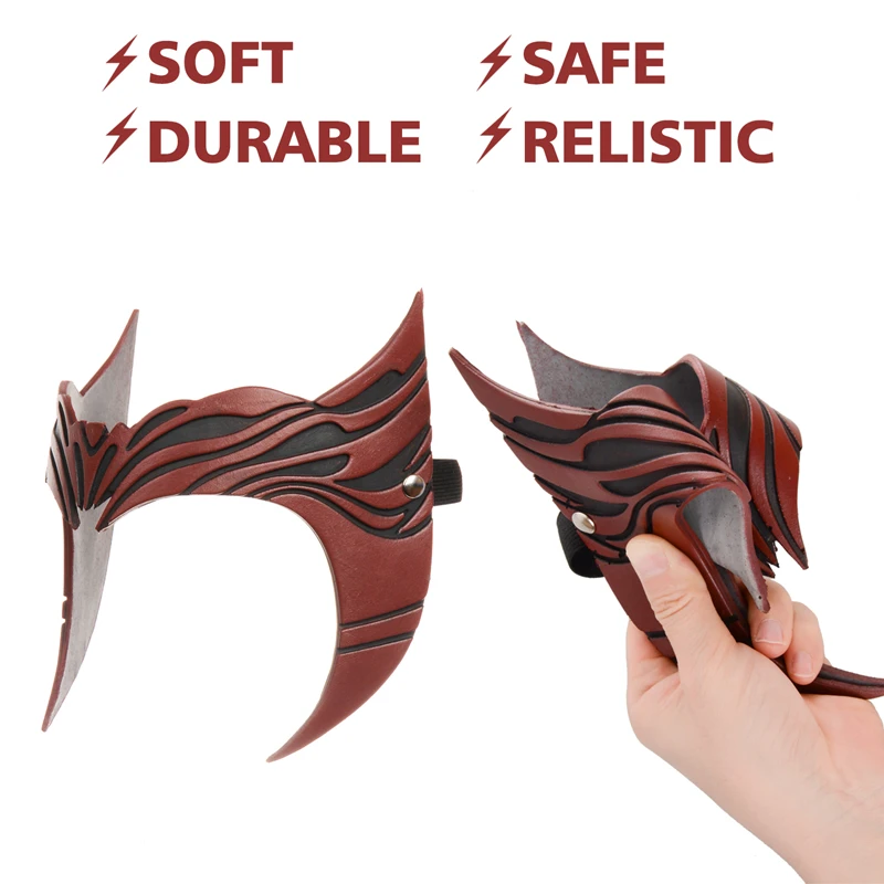 Алая маска ведьмы из фильма Wanda Косплей искусственная кожа мягкий супергерой