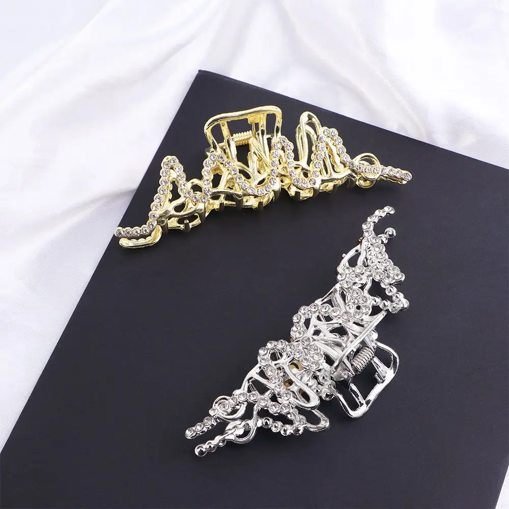 Irregular Metal Rhinestone Diamond Large Barrettes Korean Style Hair Crab Clip Hair Pin Irregular Hair Claw