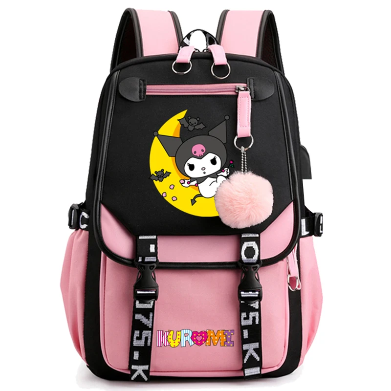 

Anime Sanrio Cinnamoroll Backpack for girl School Bag Teenager Canvas bookbag Kawaii Student Back To School Backpack Rucksack
