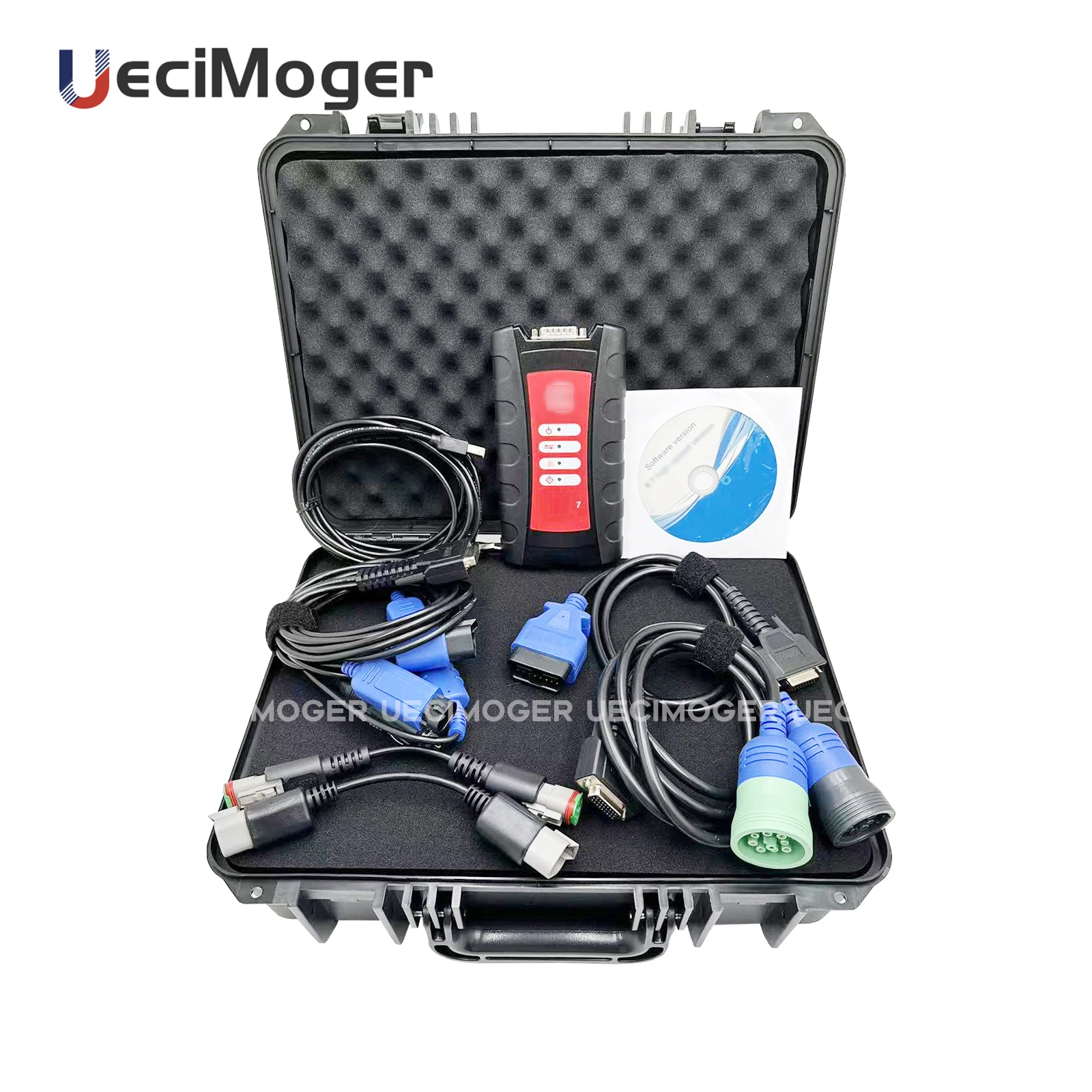 ECUTOOL для грузовиков Cummins встроенный 7 адаптер передачи данных Cummins диагностический инструмент с программным обеспечением Cummins введите 8,7