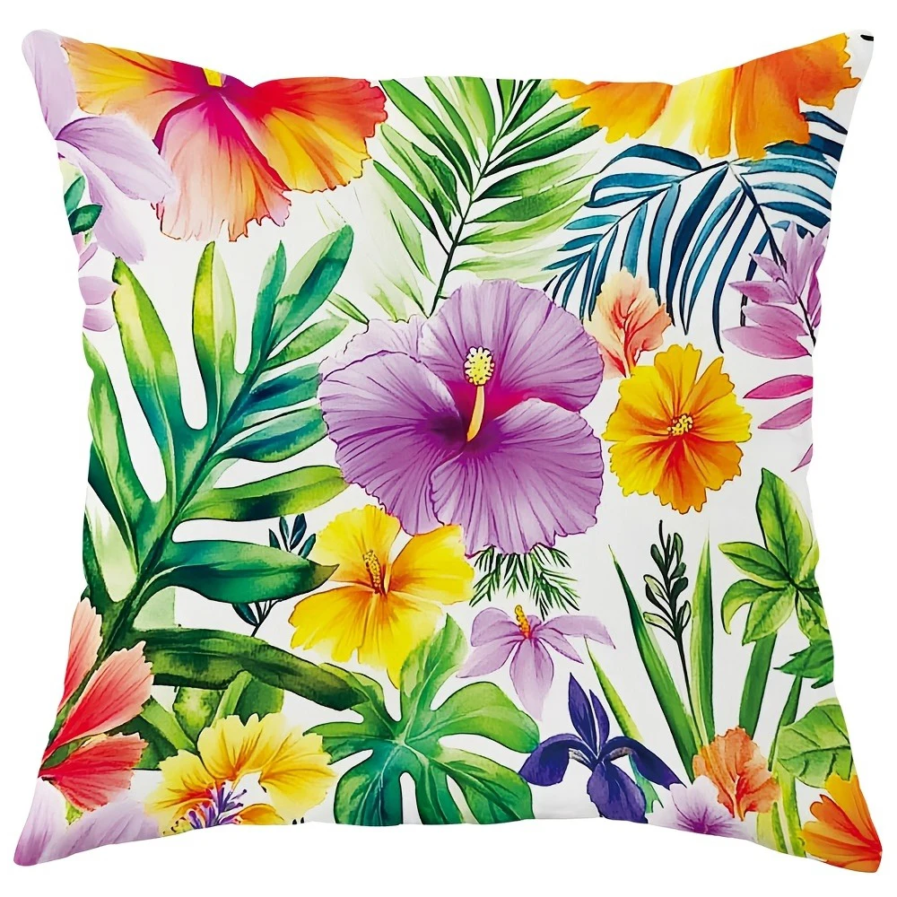 

Декоративные наволочки Tropical Hummingbird & Floral, полиэстер велюр