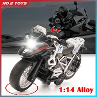 114 alloy diecast motorcycle model toy car collection autobike shork absorber with light off road autocycle gifts toys for kids