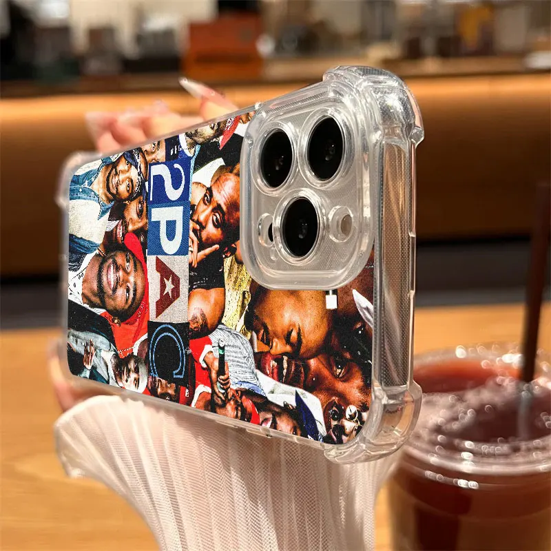 Фото Чехол для телефона Tupac Rapper 2PAC, прозрачный для iPhone 17 16 14 15 11 12 13 Pro Max 16E 15 16 Plus 17 Air SE4 17PM, мягкий противоударный чехол №5