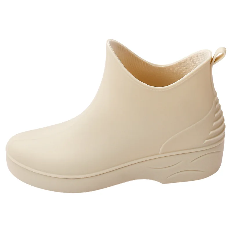 

Women Rainboots Rubber Shoes Non-slip Ankle Boots Women Waterproof Rain Boots Female 2022 Fashion Solid Color Rain galoshes