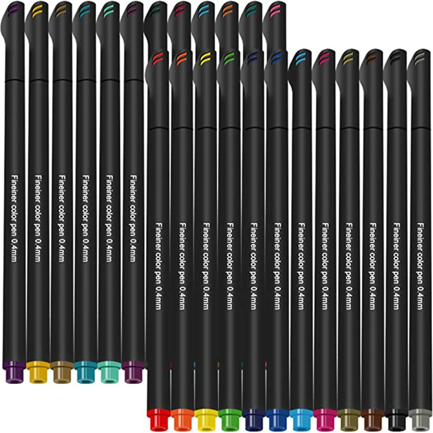 

24 Color Set 0.4mm Micro Tip Fineliner Pen Drawing Painting Sketch Markers Set Fine Line Art Marker Office School Stationery