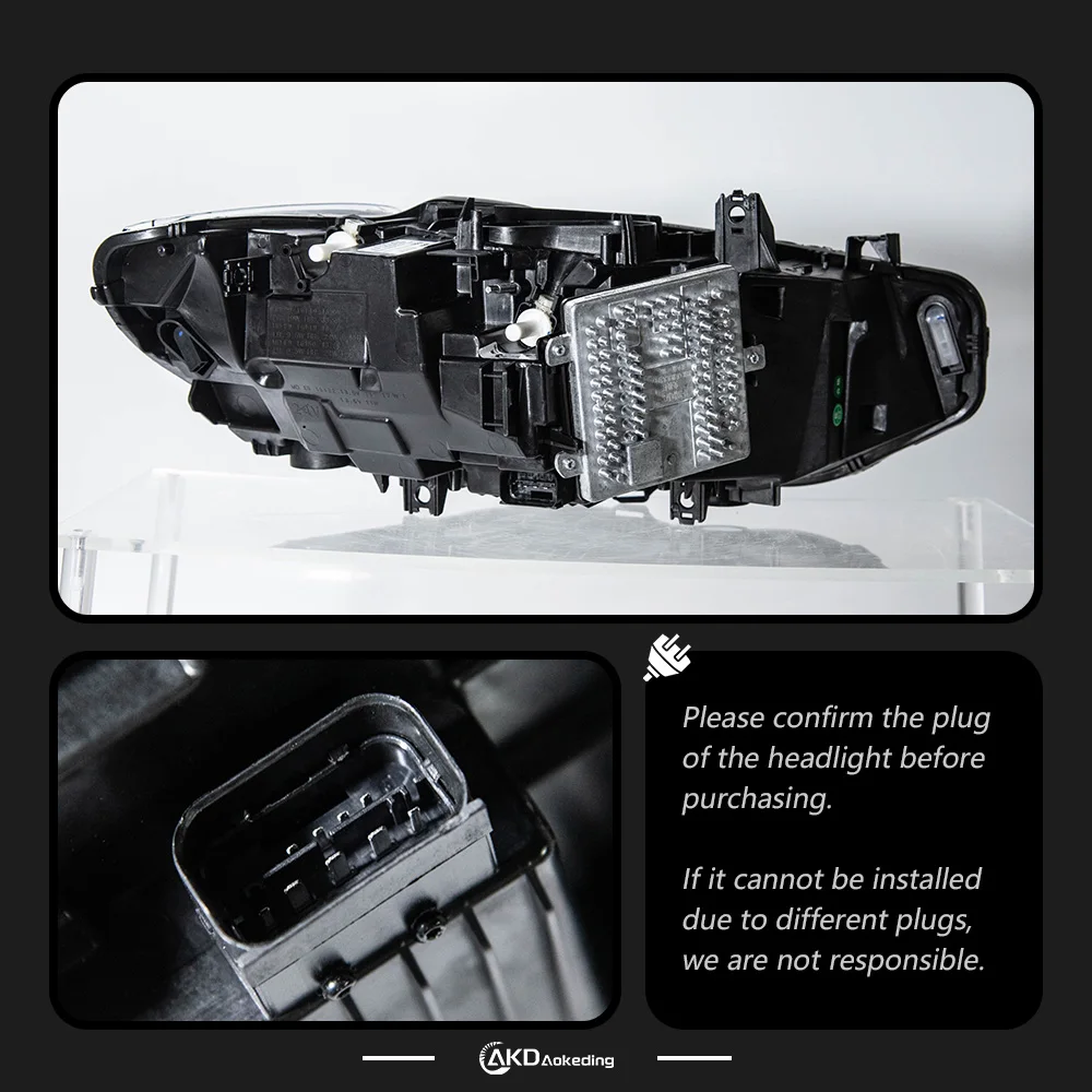 Фото Фара AKD для BMW F32 F36 M4 F82, светодиодная, 2013-2019, с ДХО, указателями поворота, дальним светом, линзой-проектором и функцией «ангельские глазки» для 425I №3