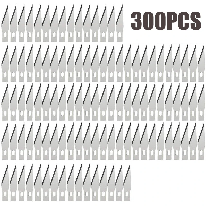 300/100/50Pcs Exacto Knife Blades #11 High Carbon Steel Hobby Knife Replacement Blades for Scrapbooking Stencil Craft Cutting