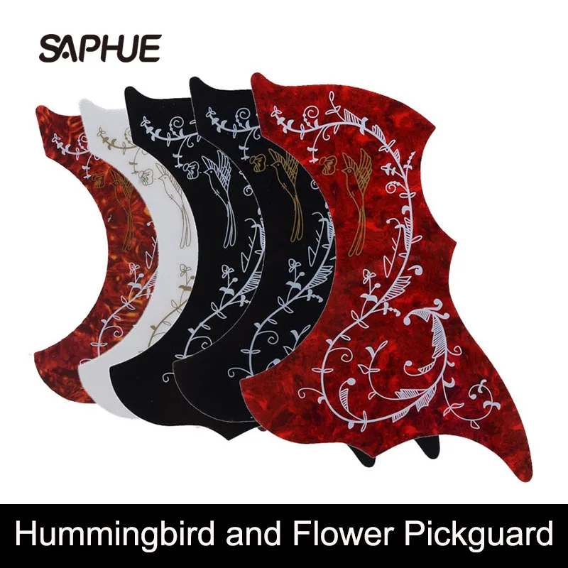 

10Pcs Hummingbird and Flower Pickguard Acoustic Guitar Pickguard Pick Guard Sticker Many Colour Available