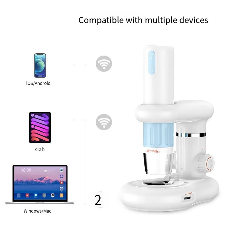 Цифровой Ручной микроскоп с Wi-Fi и USB эндоскоп беспроводным увеличением от 50 до 1000
