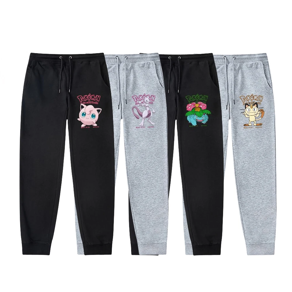

Anime Pokemon Jigglypuff Charizard Gyarados Plush Thicken Kids Trousers Trend Versatile Cotton Casual Pants Leisure Pants