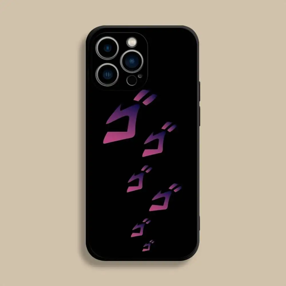 Фото Чехол для телефона J-JoJo Bizarre Adventure для iPhone 17,16,15,14,13,12,Pro,Max,Plus,E,SE4,Air,Mini Black, мягкий чехол №3