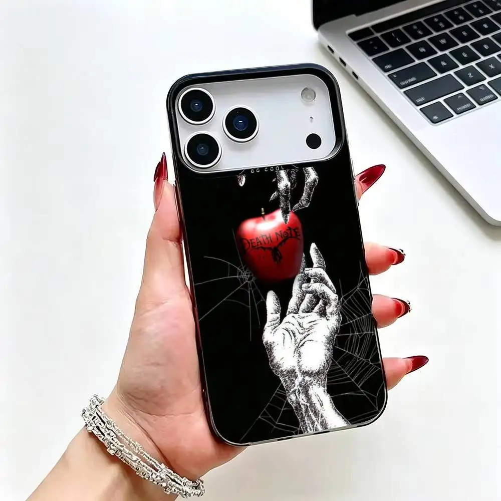 Фото Чехол для телефона M-Manga D-Death N-Note R-Ryuk DNR для iPhone 17, 16, 15, 14, 13, 12, Plus, Pro Max, цветной, серебристо-черный. №4