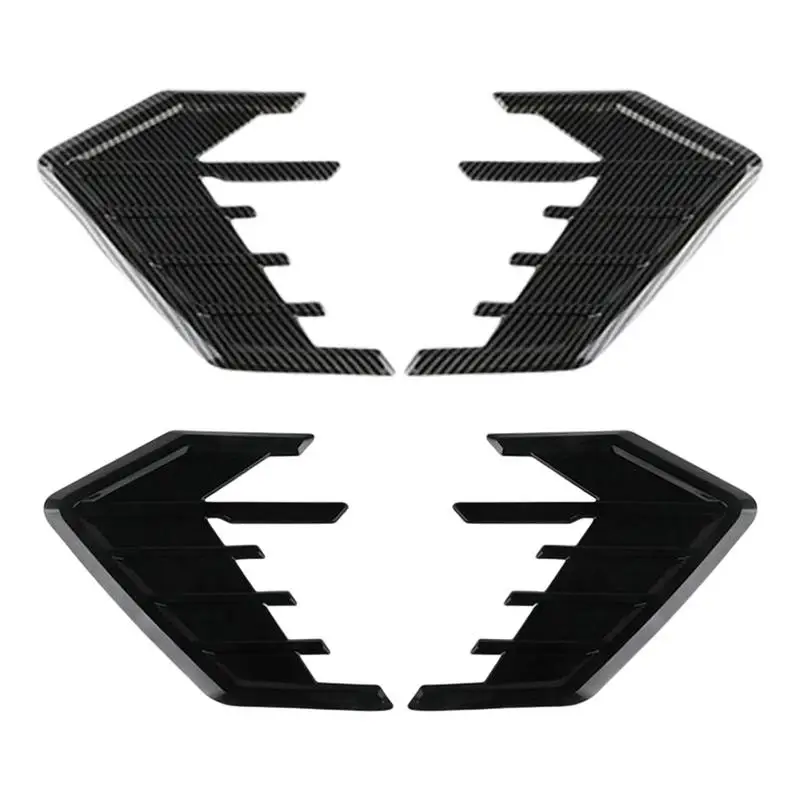 

2 Pcs Car Side Vent Decoration Sticker Universal Self Adhesive Exterior Bonnet Air Intake Flow Trim Sticker Auto Accessories