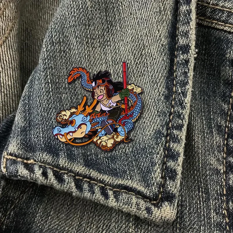 Металлическая брошь DRAGON BALL Shenron Son Goku аниме-фигурка значок сумка украшение для