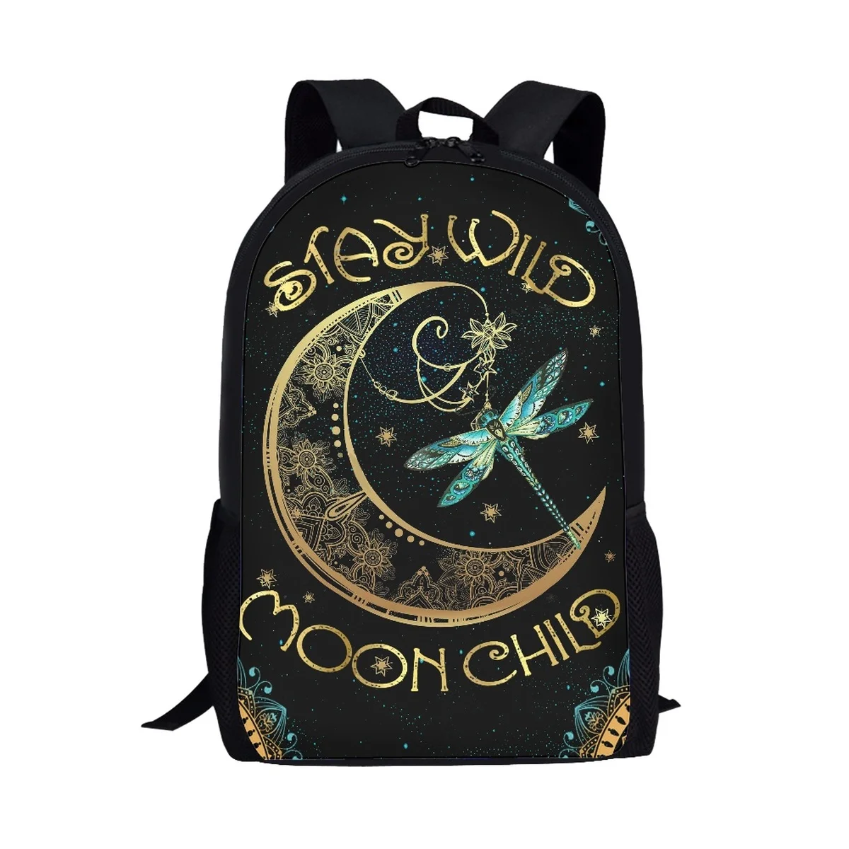 Sun and Moon School Backpack for Teenager Kids Book Bag Casual Large Capacity Shoulder Bags Boys Girls Schoolbag Trend Mochilas