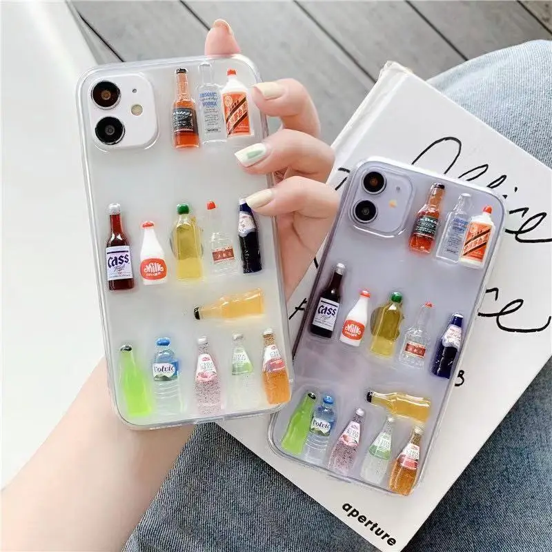 Чехол для телефона с 3d-изображением бутылки вина пива напитков iPhone 11 Pro XS Max X XR 7 8