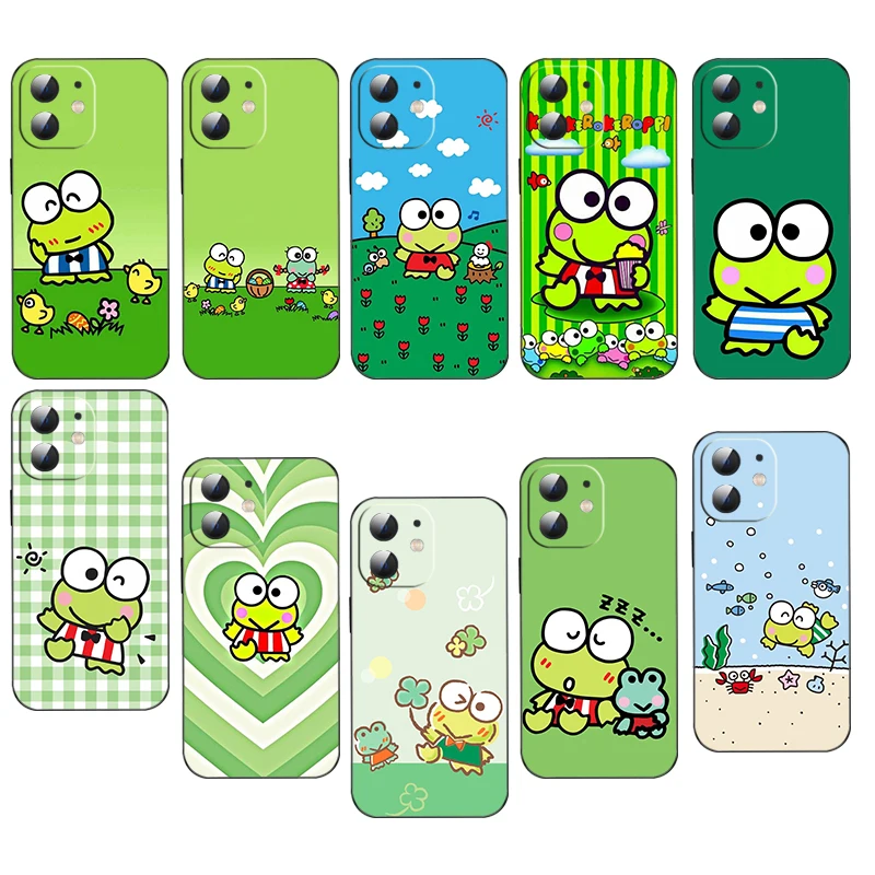OK4 G-Keroppi Frog Cartoon Soft Silicone Case for Xiaomi Mi F1 9T Pro A1 5X A2 Lite A3 CC9E 10T 11T 12Pro 12X Caver