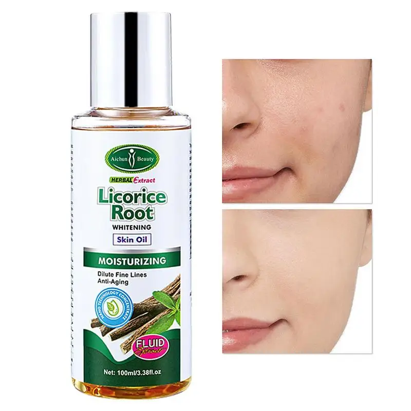 

Licorice Root Extract Oil 100ml Licorice Root Drops For Dark Spots Removal Anti Pore Shrinking Facial Oil Facial Moisturizer