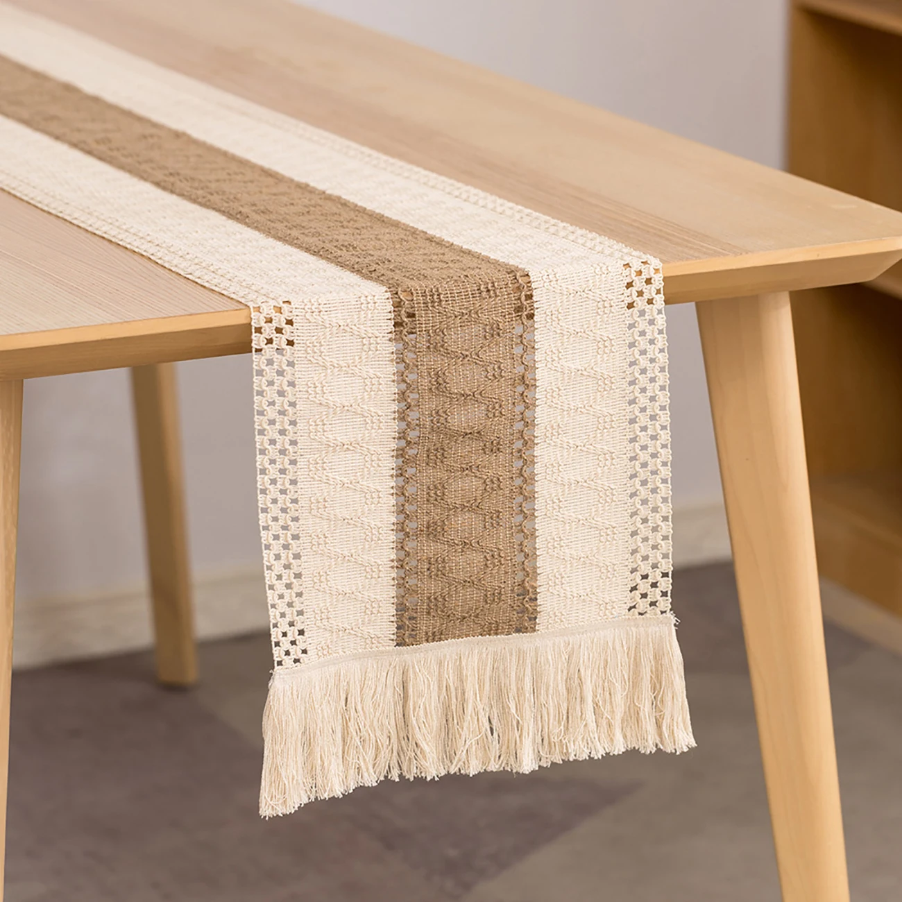 

Cotton Linen Table Runner with Tassel Home Decoration Table Cover Handmade Tablecloth for Home Wedding Event Party Supplies