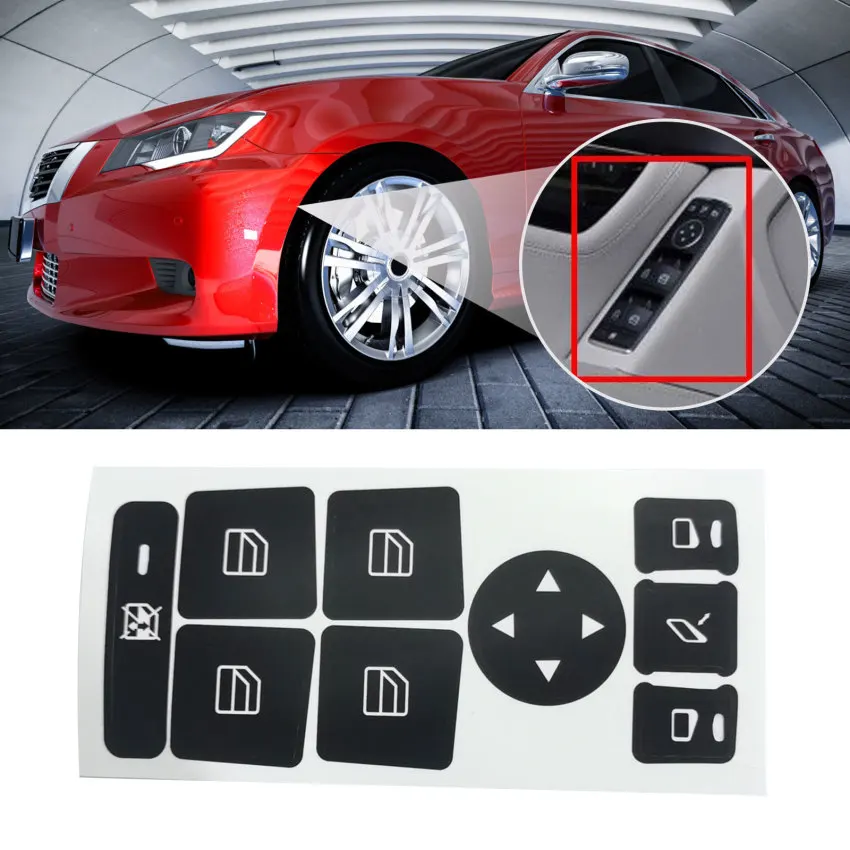 

1 Pcs Car Window Control Switch Button Repair Stickers Deacal For Mercedes For Benz 2007-2014 Button Repair Kit Fix Ugly Button