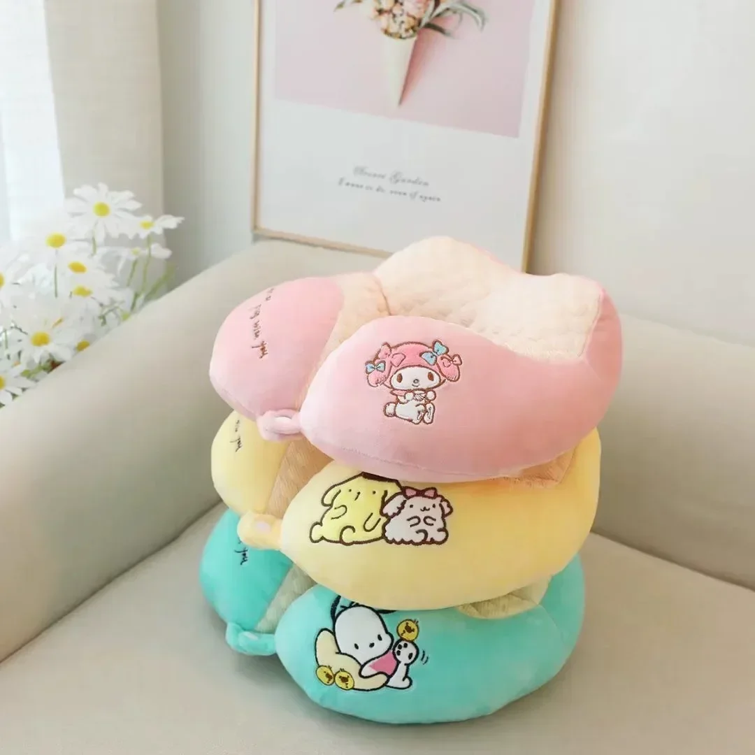 Фото Sanrio My Melody мультяшная Подушка для сна офисная портативная дорожная подушка для шеи Студенческая Подушка U-образная Шейная подушка №2
