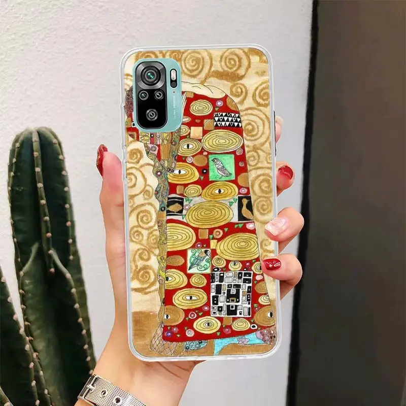 Поцелуй Густава Климта Дизайн для Xiaomi Redmi Note 10 9T 9S 9 8 Pro 8T 7 5 Чехол телефона Mi 12T 11T 10T