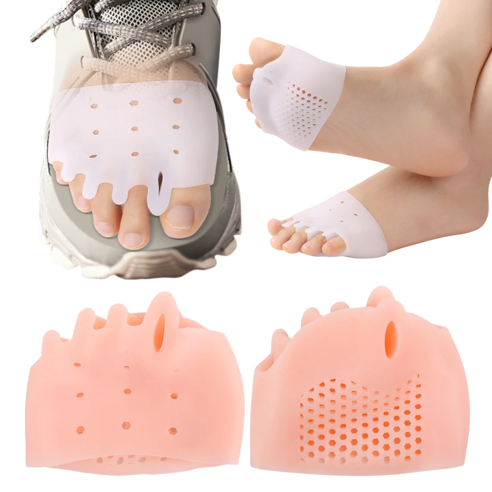 

2pcs Forefoot Pad Honeycomb Silicone Insoles Forefoot Insoles Women High Heel Insert Invisible Gel Pads Forefoot Pads Foot Care