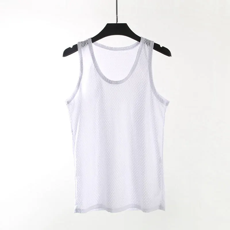 

1pcs Quick dry Mens Underwear Sleeveless Tank Top Solid Muscle Vest Undershirts O-neck Gymclothing T-shirt men's vest