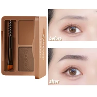double color eyebrow powder eye brows shadow professional palette waterproof sweatproof longlasting makeup with brush mirror box