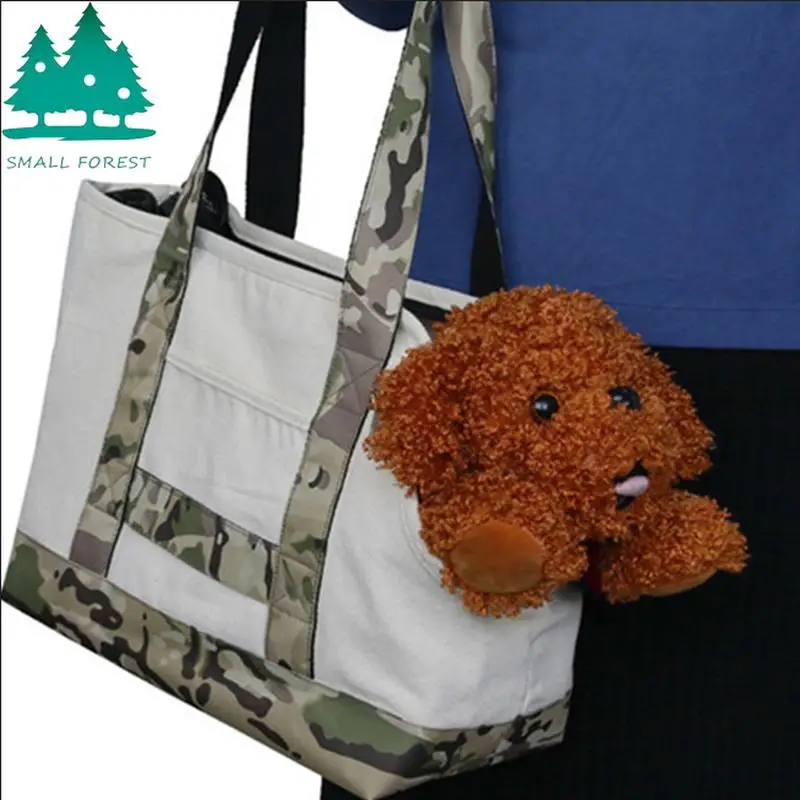 

SMALL FOREST Canvas Environmental Protection One Shoulder Diagonal Pet Bag Breathable Fashion