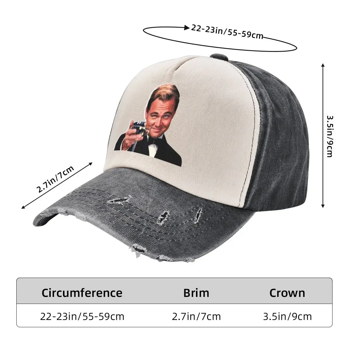 Леонардо Ди Каприо забавная бейсболка с мемми дропшиппинг модная пляжная шляпа