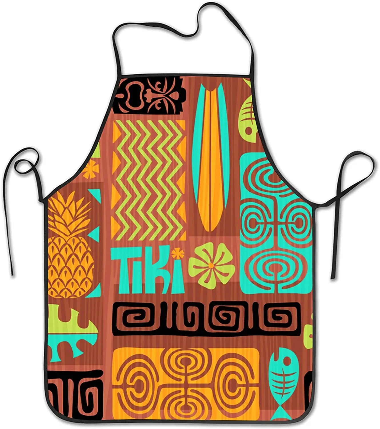 

Retro Tiki Fish Flower Kitchen Apronretro Tiki Fish Flower Apron