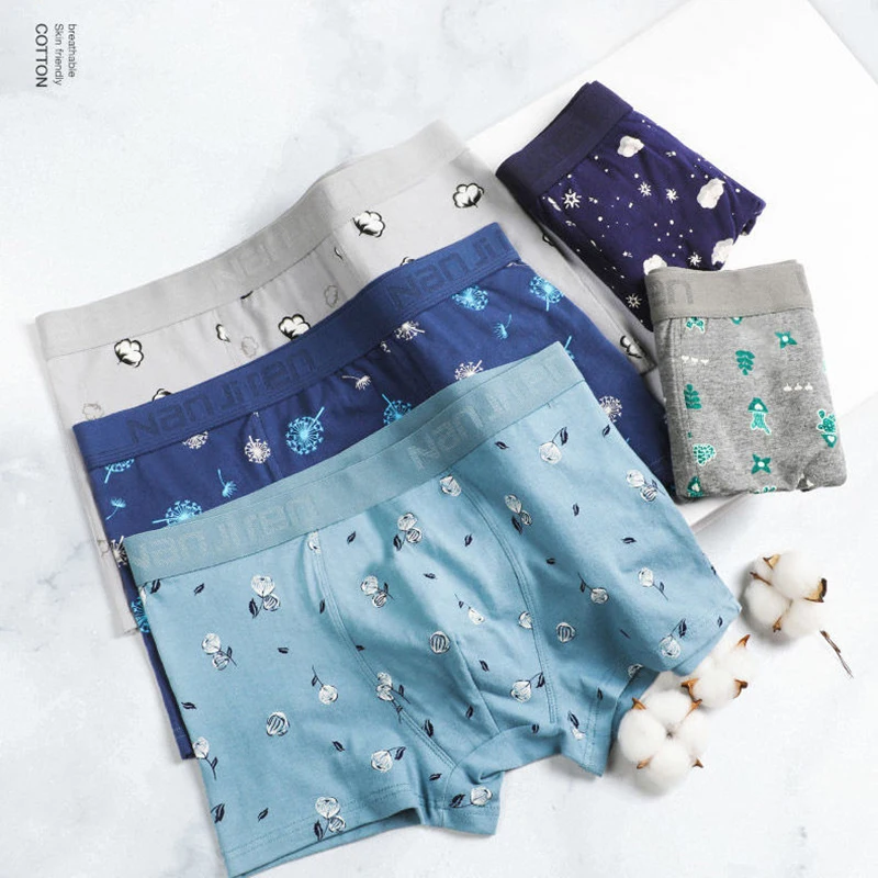 5pcs Boxer Shorts Men's Panties Homme Underpants Boxershorts Underwear Cotton Underwear Male Sexy Lingerie Wholesale Lots