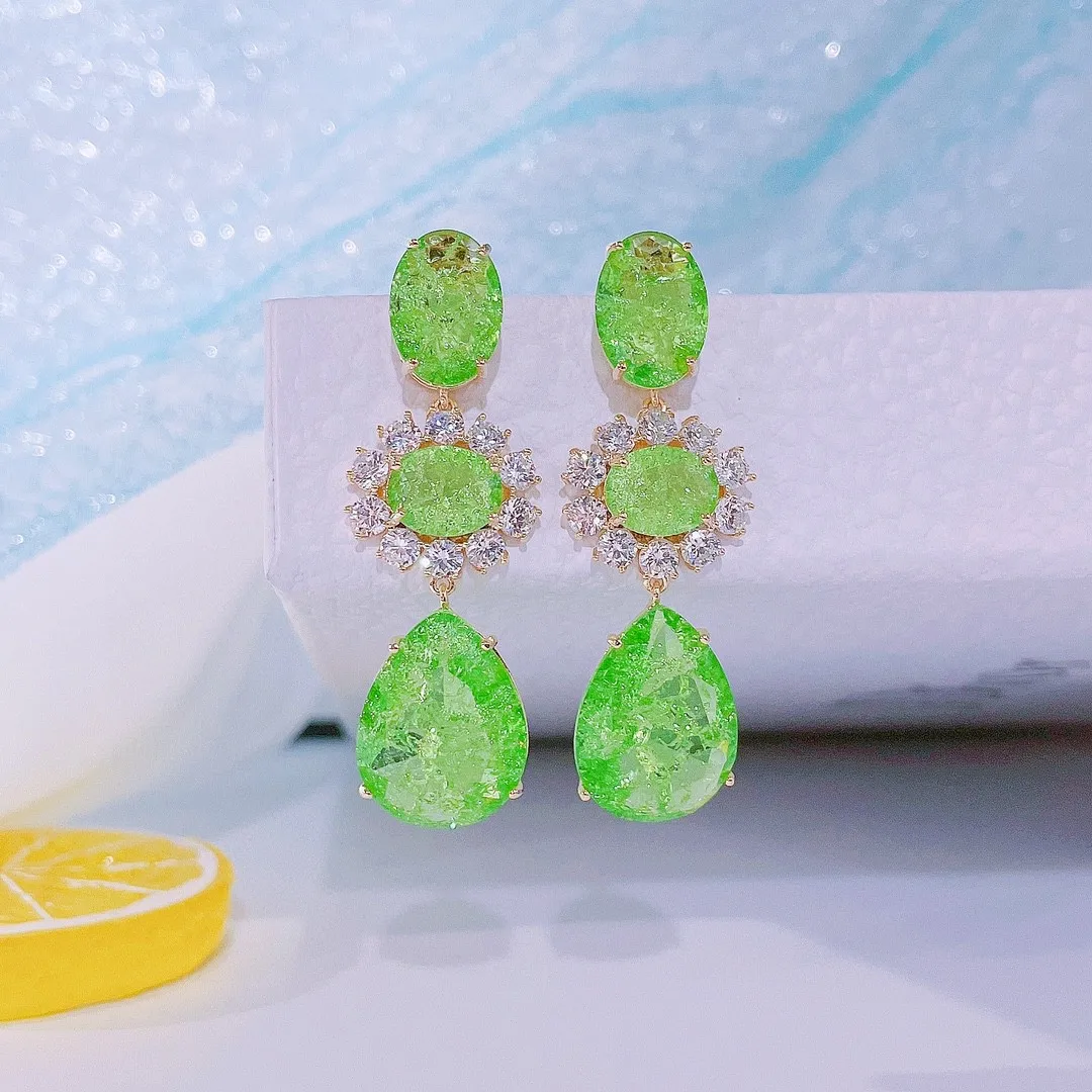 

Серьги-подвески из серебра 925 пробы с фианитом