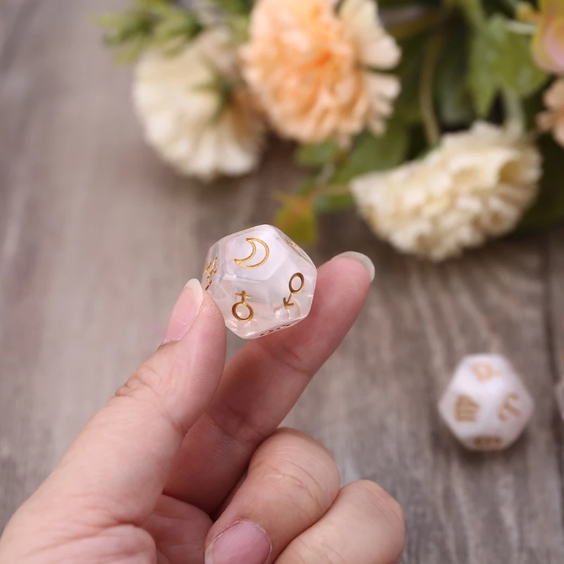 3 шт. 12-сторонняя двухцветная отбеленная астрологическая Фотографическая