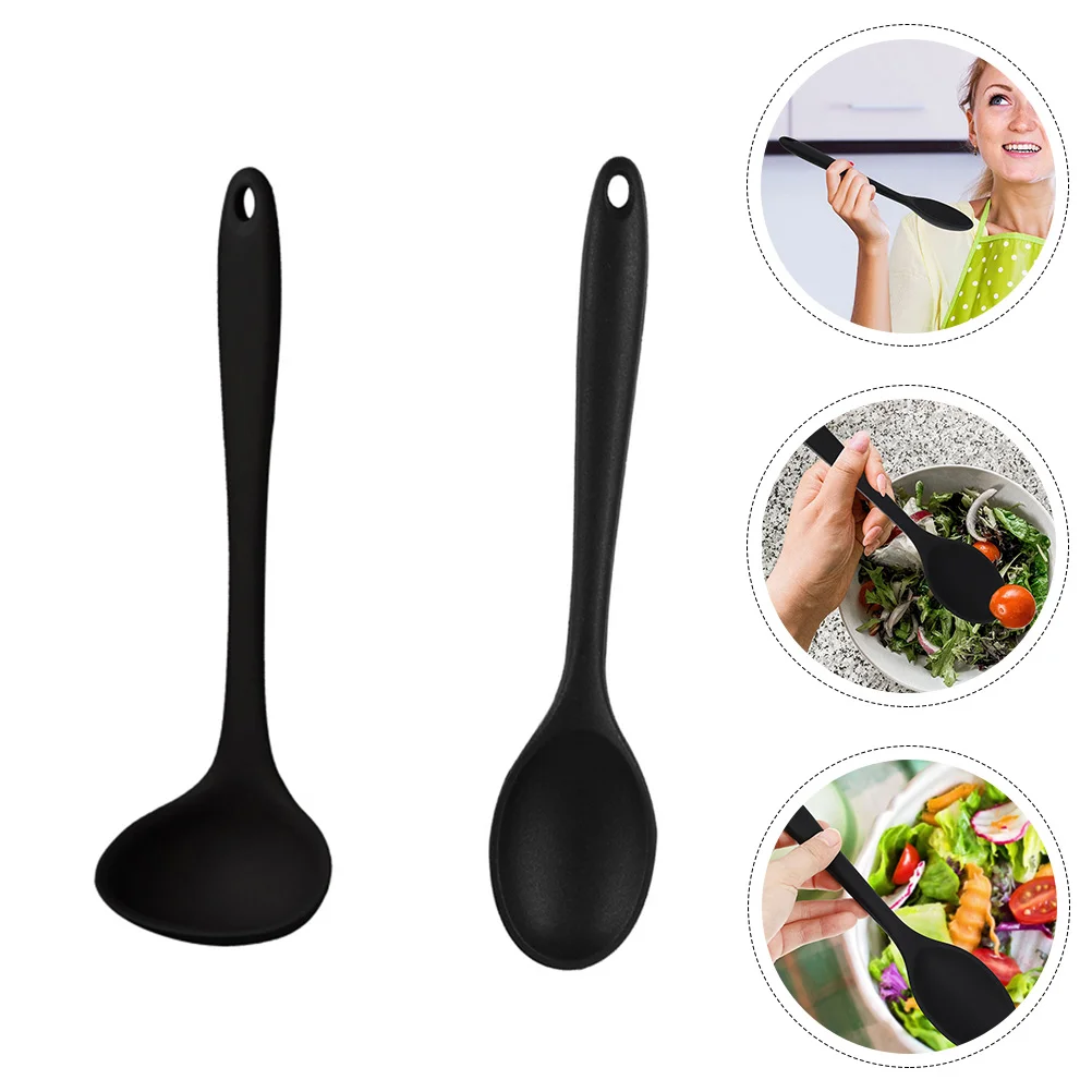2 шт. силиконовая ложка для еды ресторана кухонные аксессуары домашние ложки риса