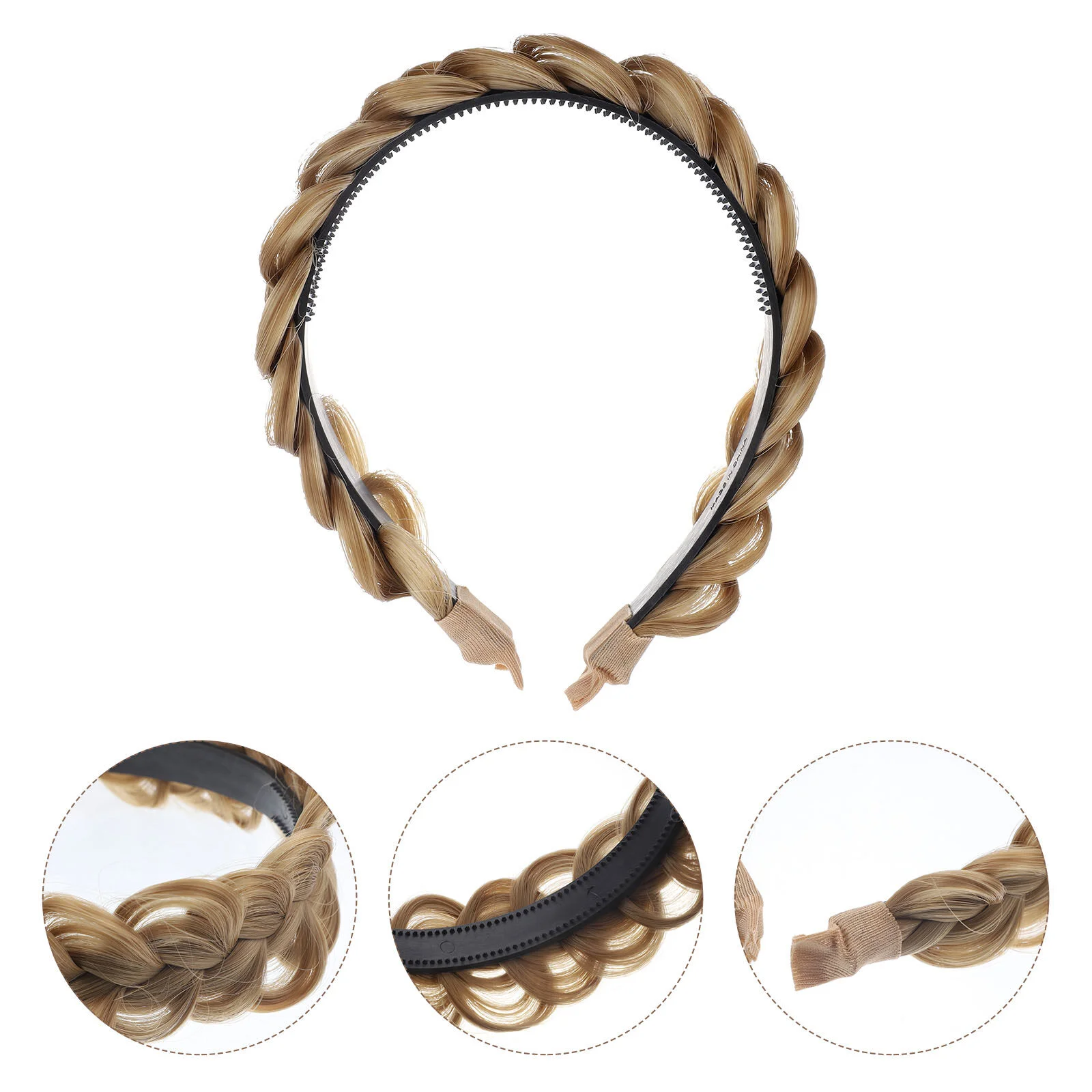 

Braided Hair Tie Headband Headdress Headbands Women Girls Resin Women's Hairpiece