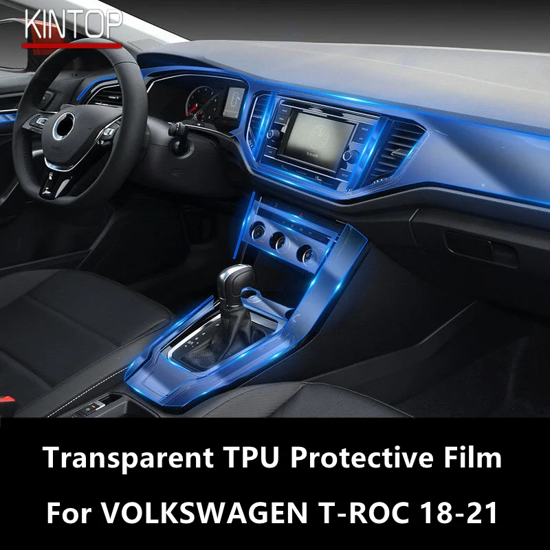 

For VOLKSWAGEN T-ROC 18-21 Car Interior Center Console Transparent TPU Protective Film Anti-scratch Repair FilmAccessories Refit