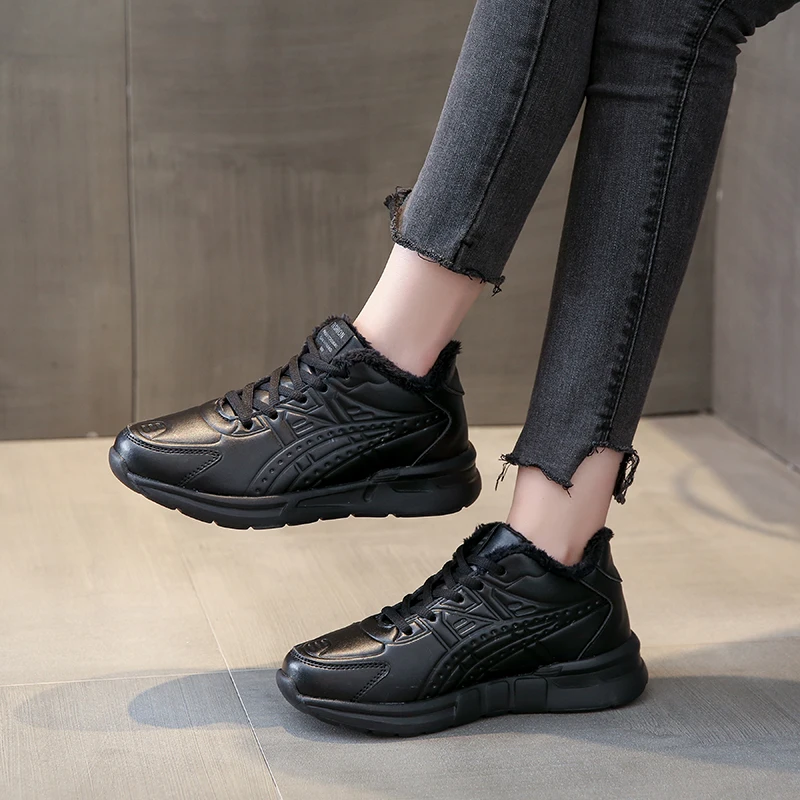 Ladies Casual Shoes Lace-up Fashion Sneakers Platform Snow Boots Winter Women Boots Warm Plush Women's Shoes