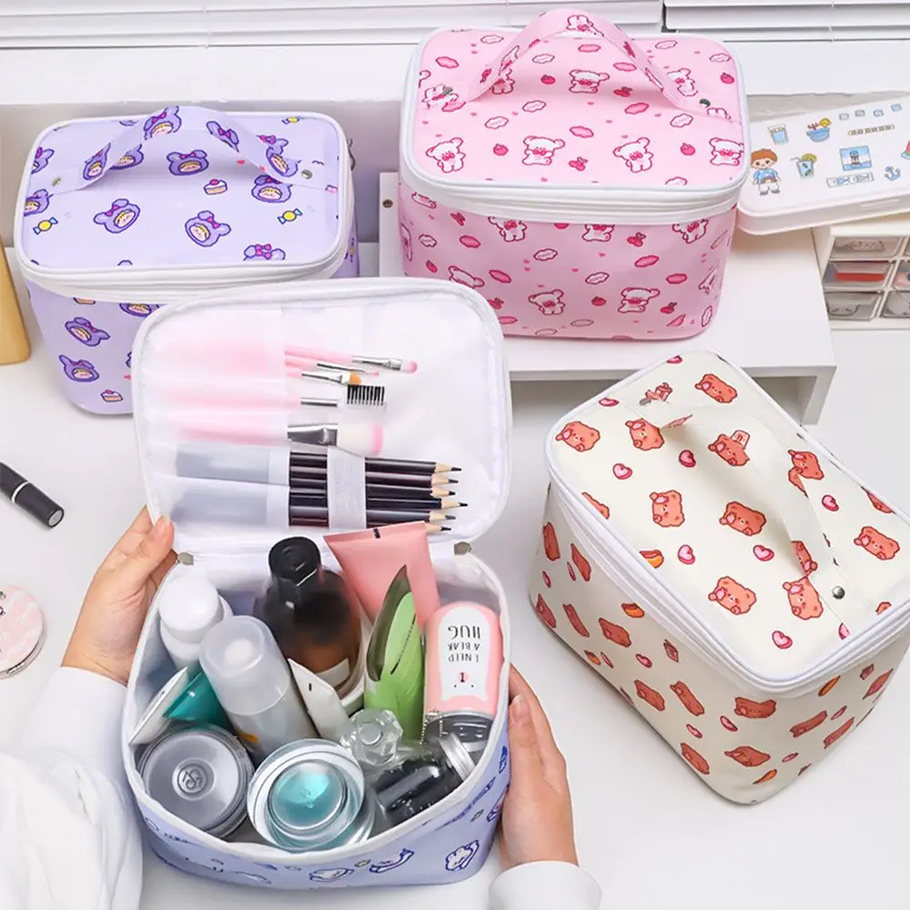 

Wash Handbags Cute Travel Organzier Cartoon Storage Toiletry Bag Cosmetic Cases Kawaii Makeup Bags Bear Cosmetic Bags