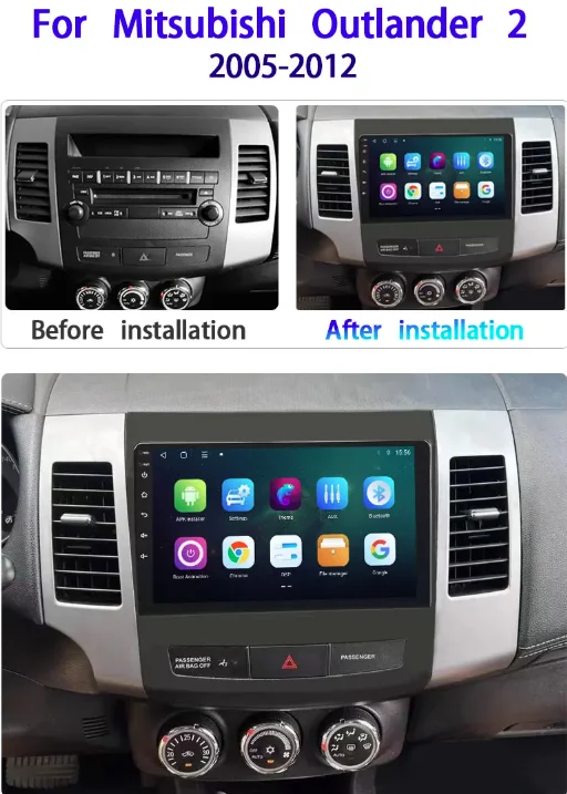 Фото 9-дюймовый для Mitsubishi Outlander 2005-2011 Android 13.0 6G + 128G автомобильный GPS-навигатор мультимедийный плеер радиолента головное устройство Carplay №2
