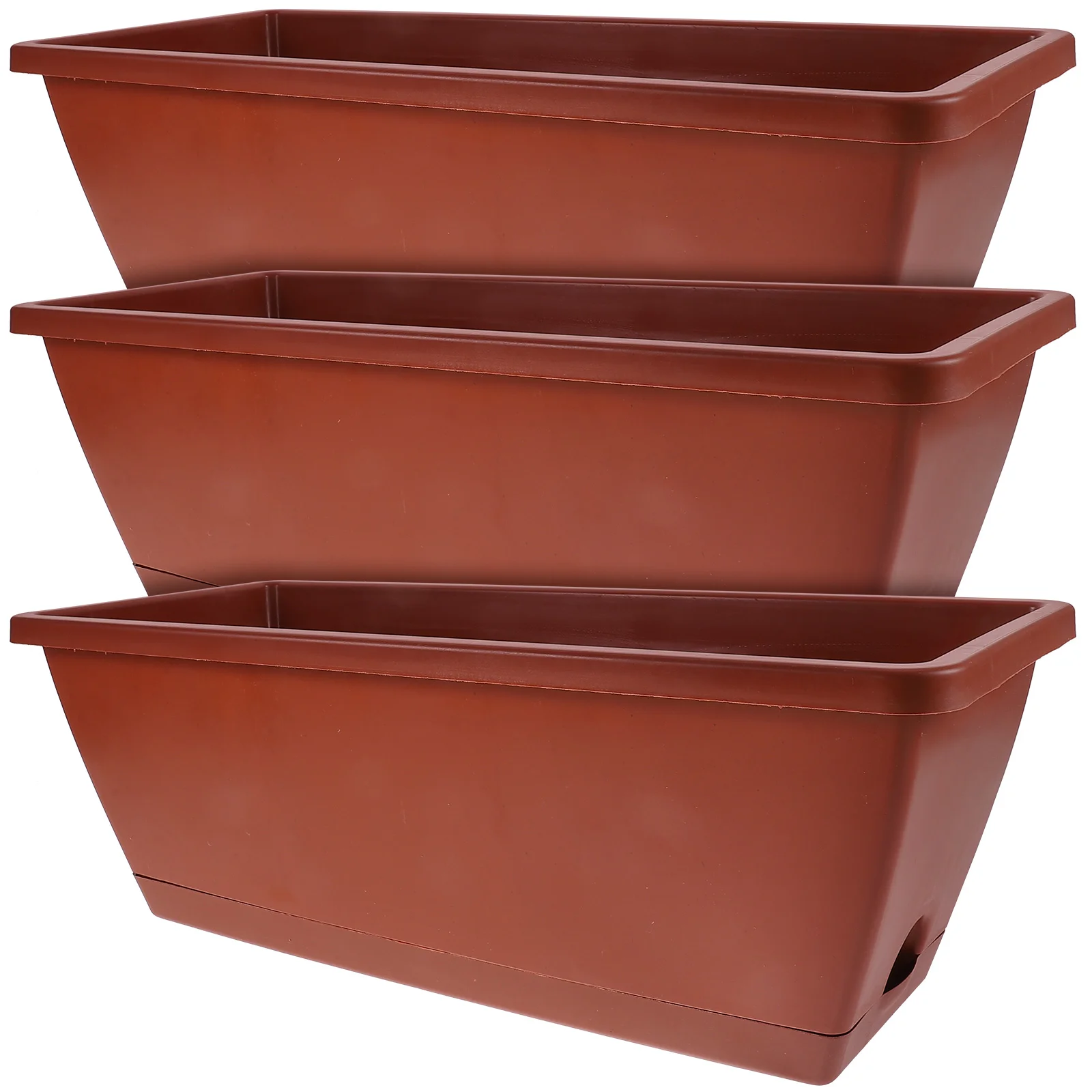 

3 Pcs Planter Floral Pot Plants Planting Basin Lazy Balcony Vegetables Plastic Holder Flower