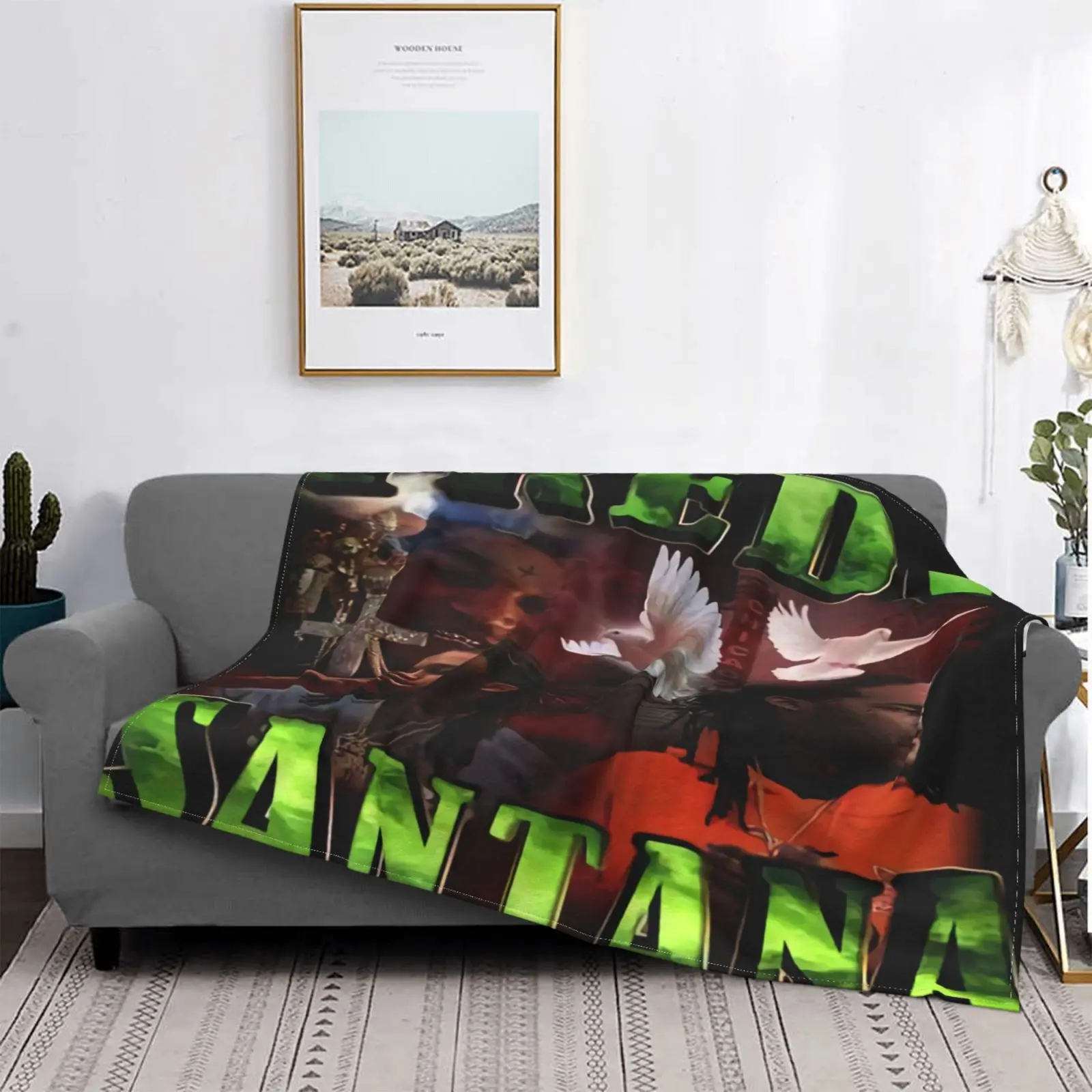 

Одеяло, вдохновленное Fredo Santana Tribute Merch, на кровать, искусственная клетка на диване, муслиновое Клетчатое одеяло s, гобелен